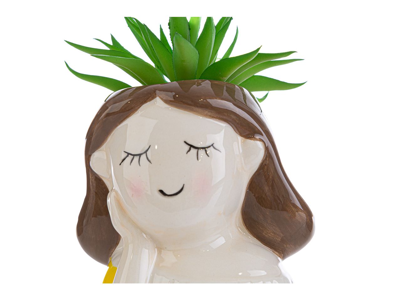 Vasetto girl con piantina 7,5xh.15cm