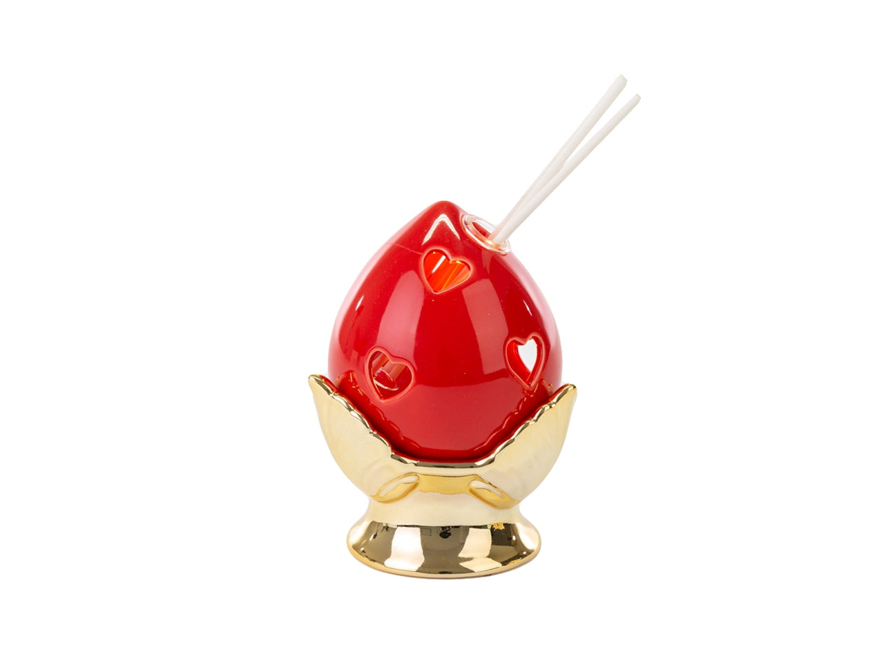 Profumatore pomo porcellana rosso 8,5cm