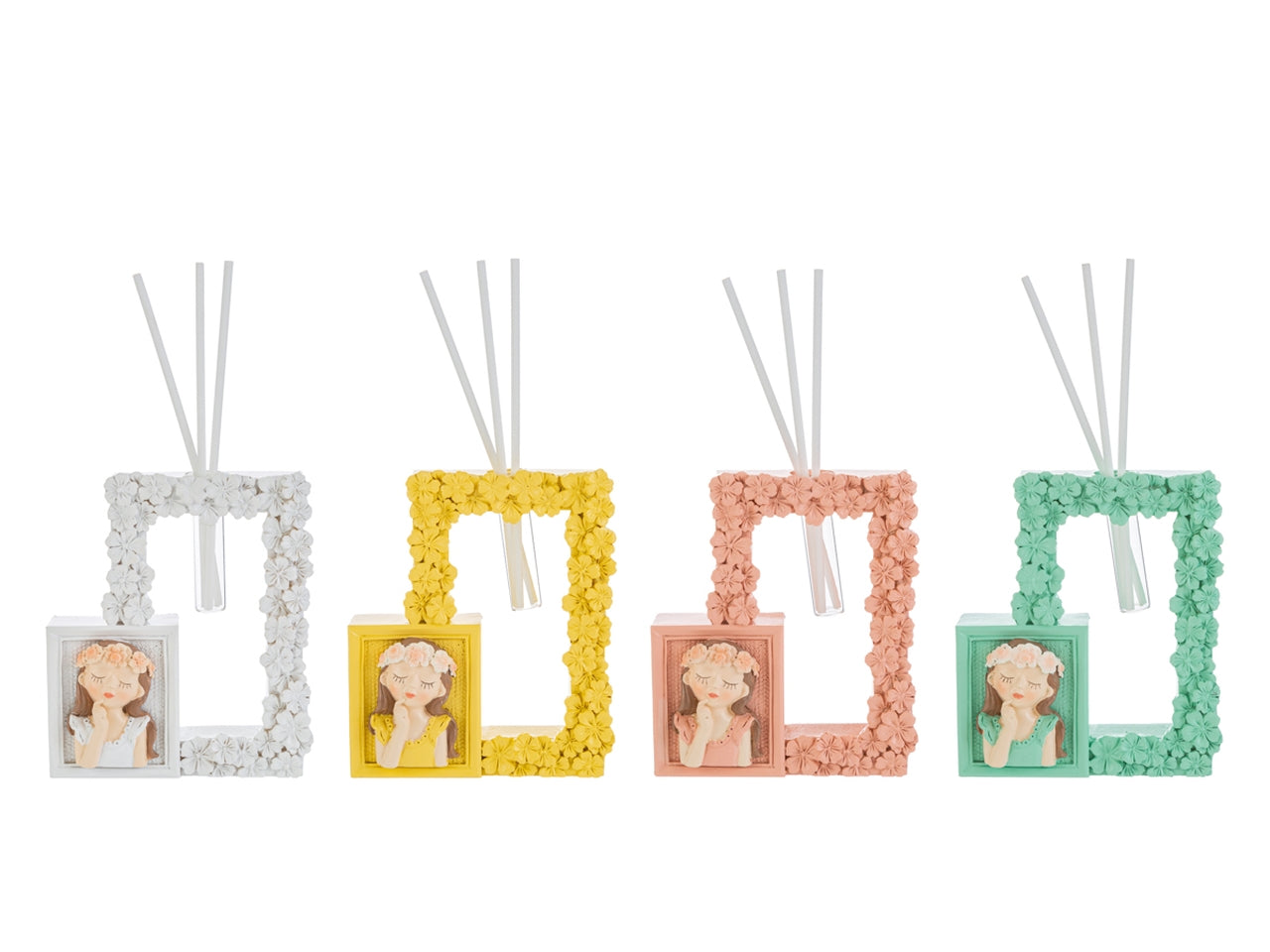 Profumatore girls resina 9x2xh.11cm con astuccio 4 colori assortiti