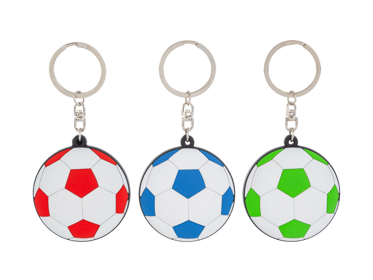 Portachiavi pallone calcio 5cm 3 colori assortiti