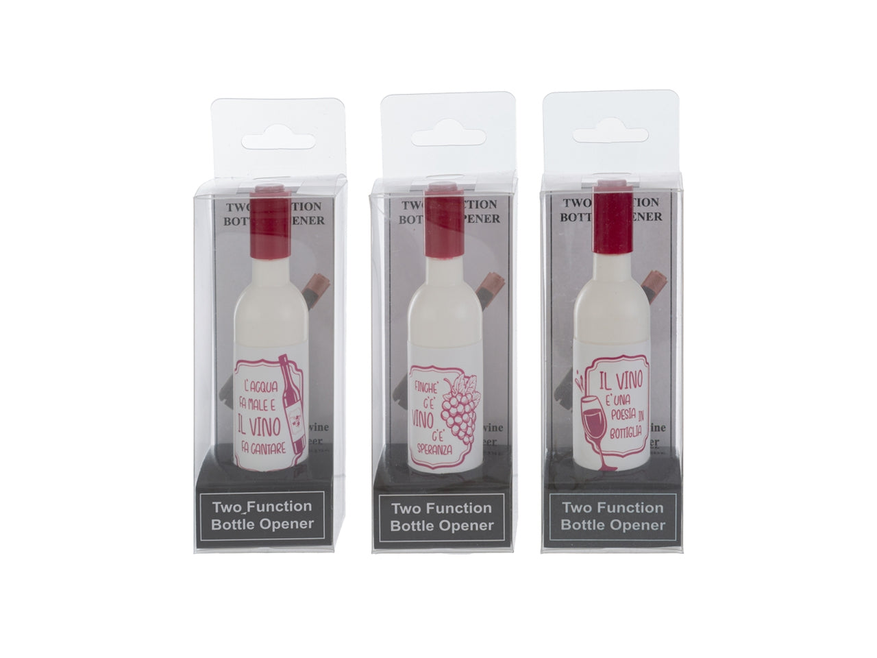 Apribottiglie calamita 11,5cm 3 assortiti