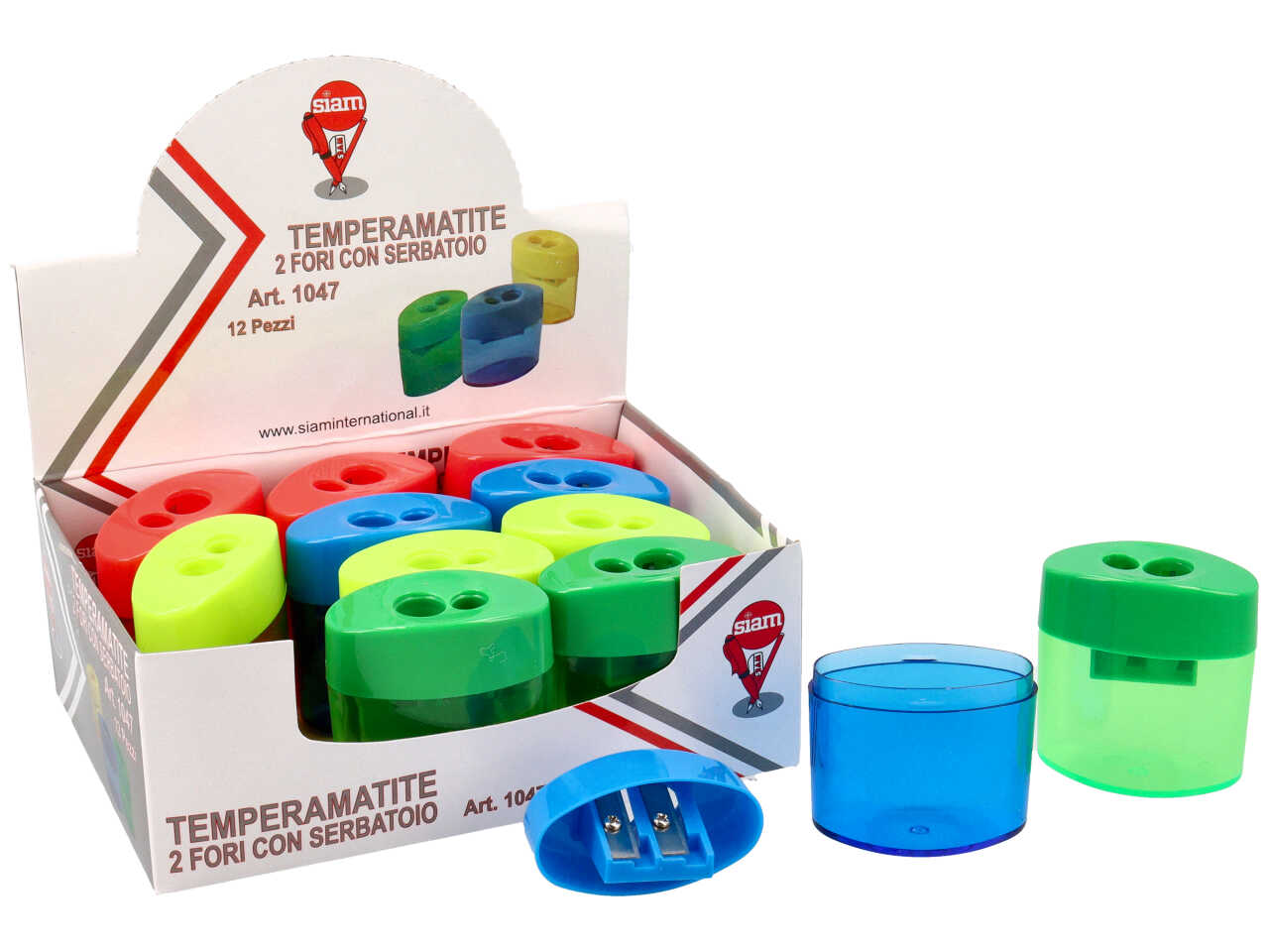 Temperamatite 2 fori 12 pezzi