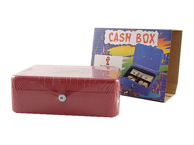 Cassetta sicurezza Siam portavalori in metallo ABS antiurto, 2 chiavi in dotazione rosso 25x19x8