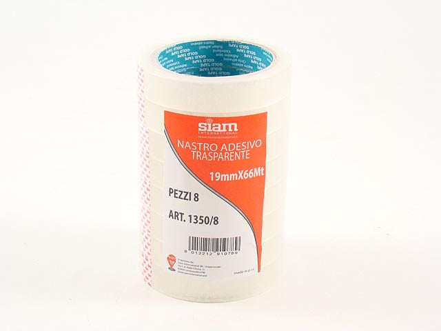 Nastro adesivo Siam in PPL trasparente 19 mm x 66 mt