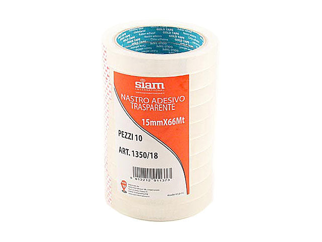 Scotch adesivo Siam in PPL trasparente 15 mm x 66 mt
