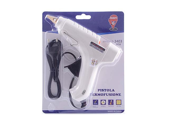 Pistola colla a caldo Siam colla a caldo 40w colore bianco 119x150x25 mm