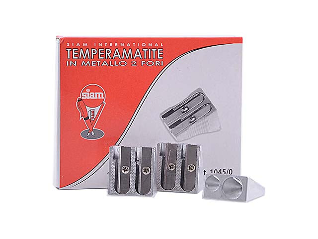 Temperamatite acciaio 2 fori 12 pezzi