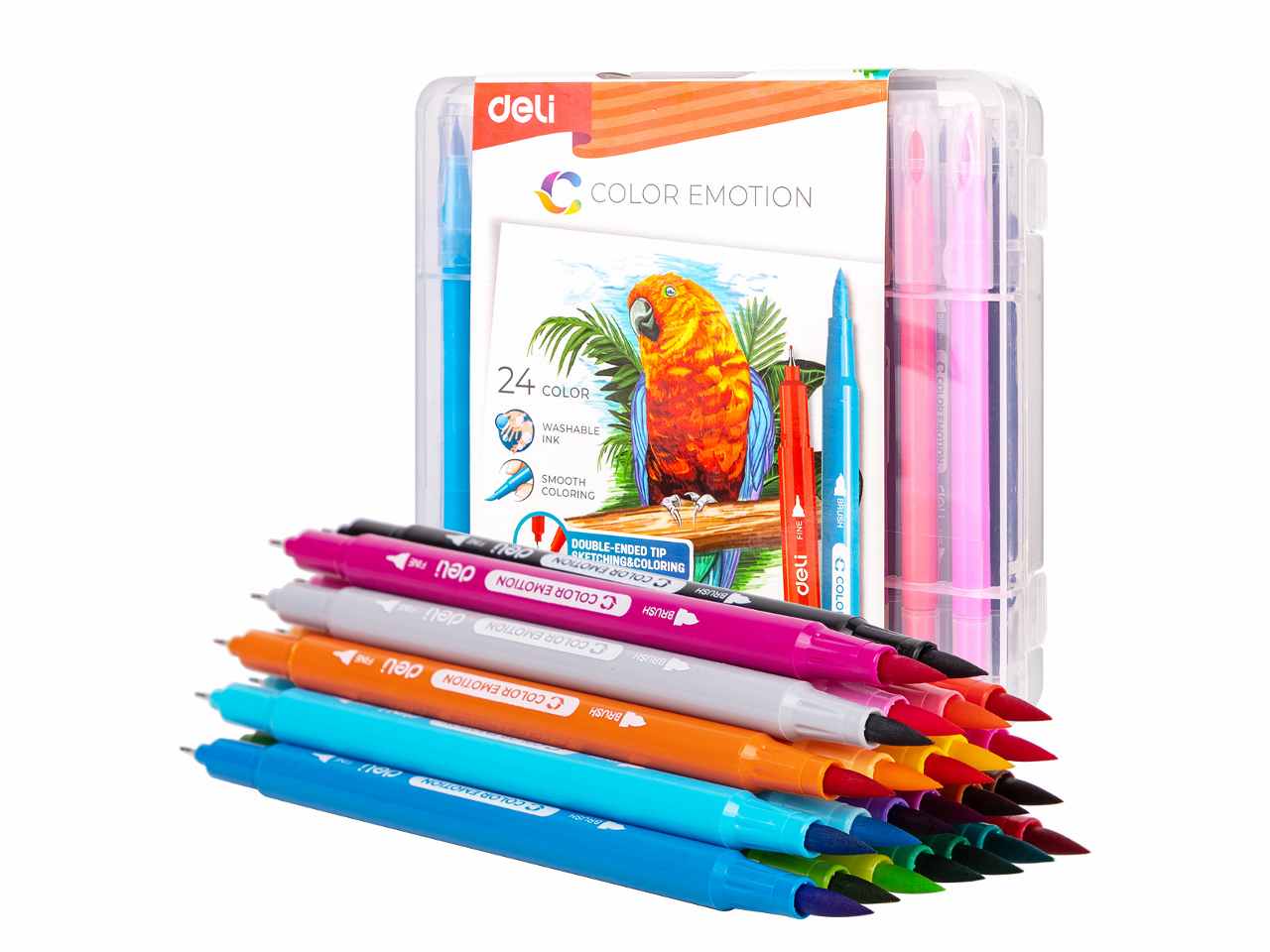 Pennarelli doppia punta 24 pezzi ec151-24