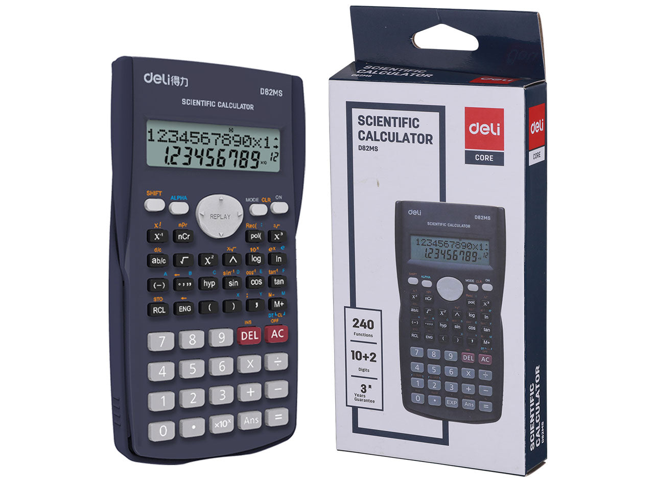 Calcolatrice scientifica 240 funzioni nero plastica auto/manual power off 16x8,5x2 cm - Deli