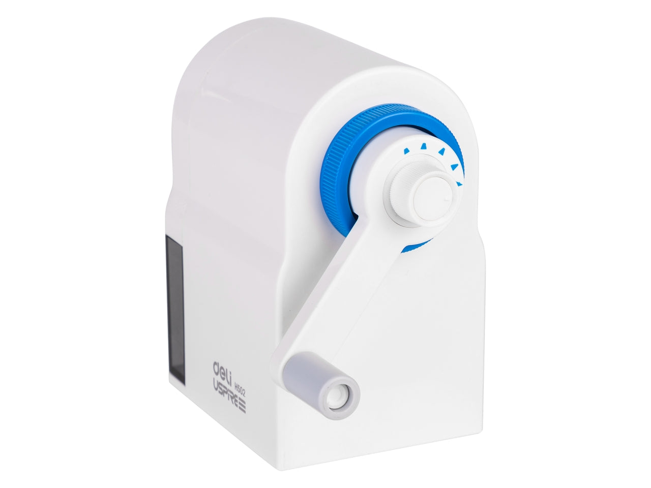 Temperamatite manuale con manovella in 3 colori assortiti in plastica, 5 gradi di affilatura - Deli