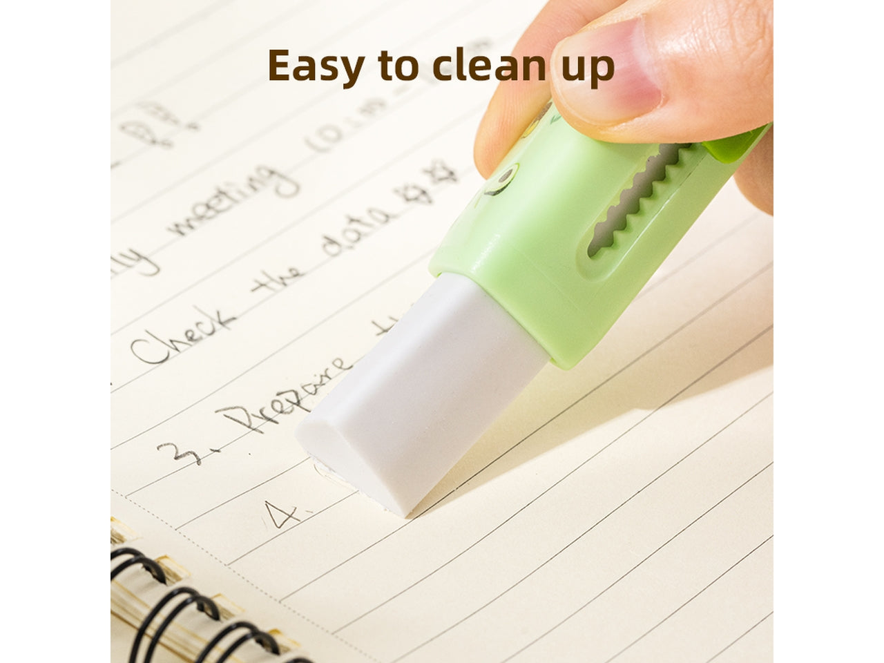 Gomma scorrevole assortita in 3 colori 8,5x2,5 cm - Deli