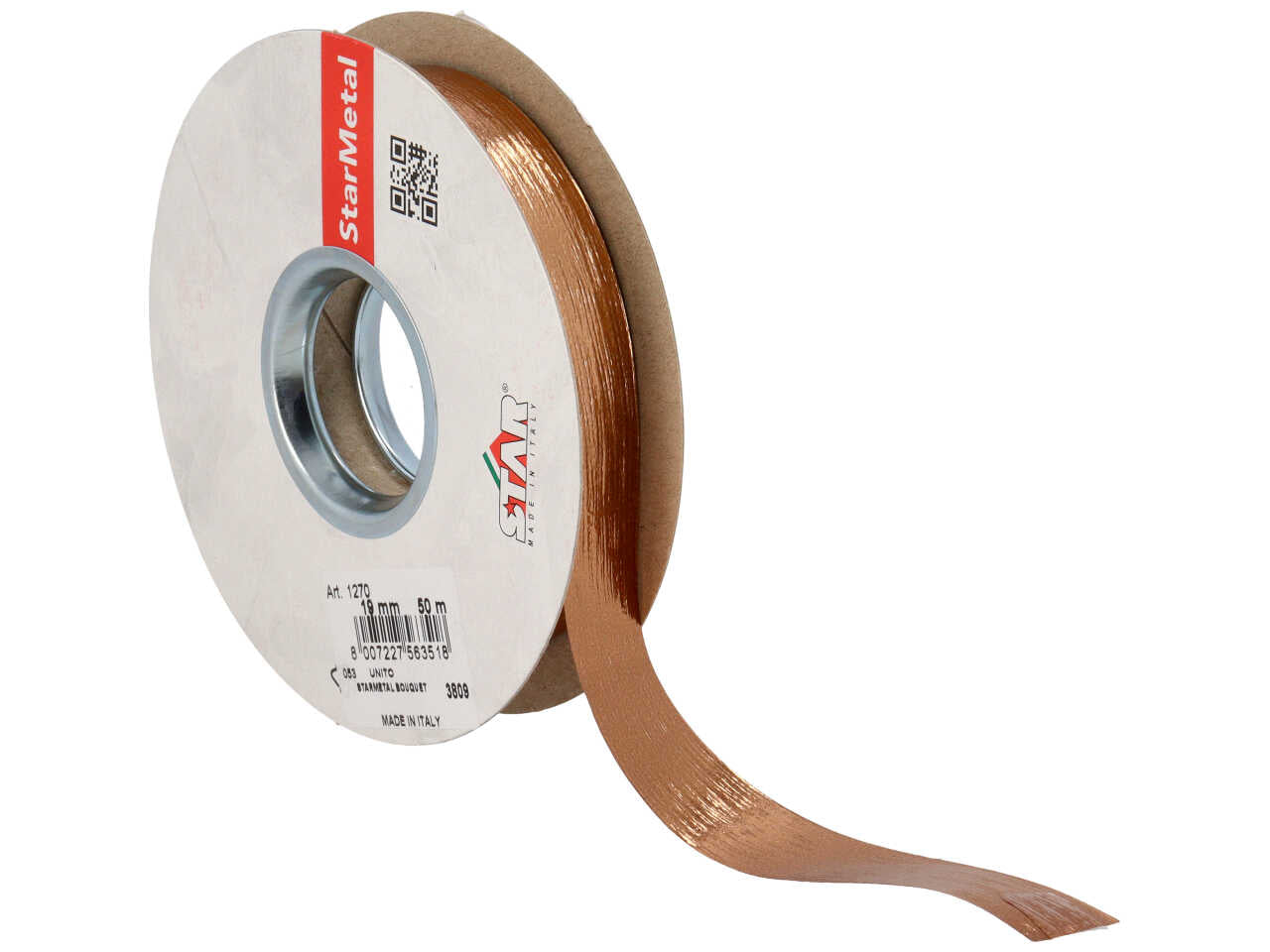 Nastro regalo ramato monocromatico 1,9cmx50mt - Star