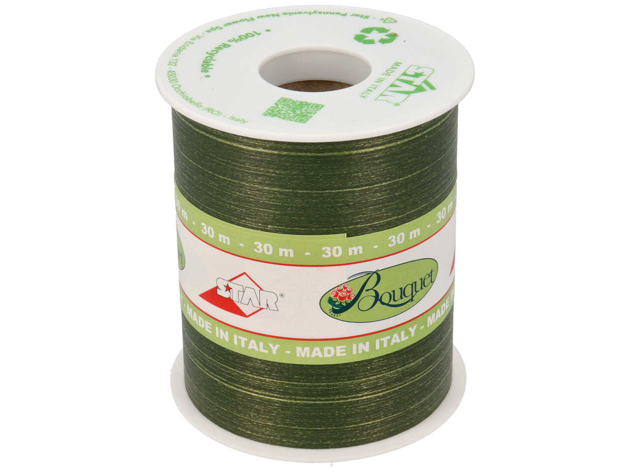 Nastro verde scuro sfumato per fioristi 10cmx30mt - Star