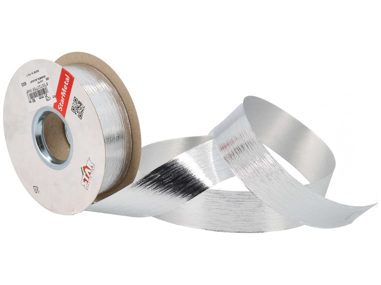 Nastro regalo argento monocromatico 3,1cmx50mt - Star