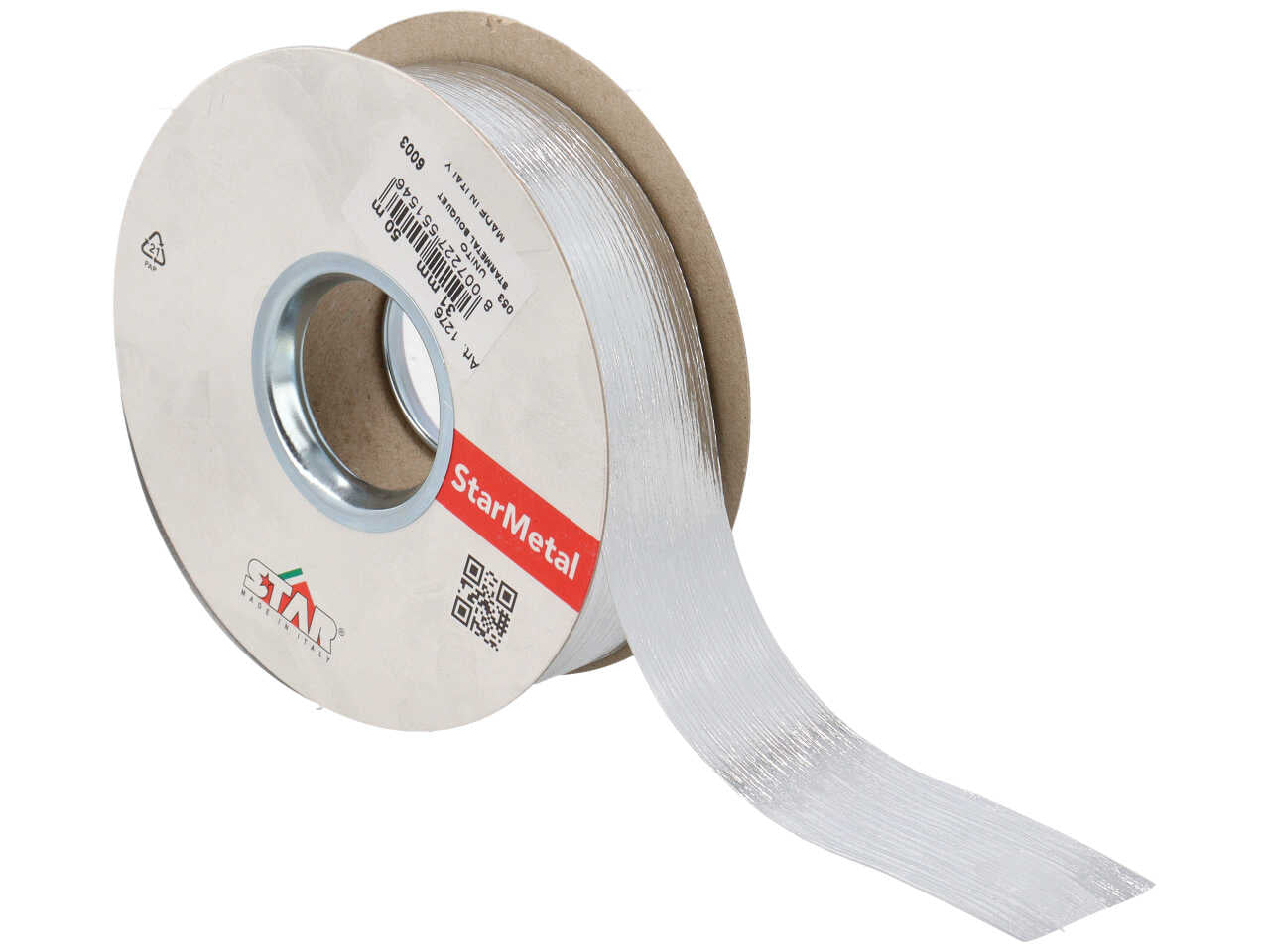 Nastro regalo argento monocromatico 3,1cmx50mt - Star