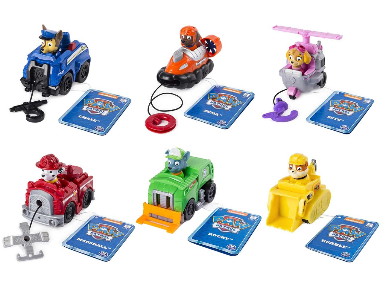 Paw patrol veicoli rescue racers assortito
