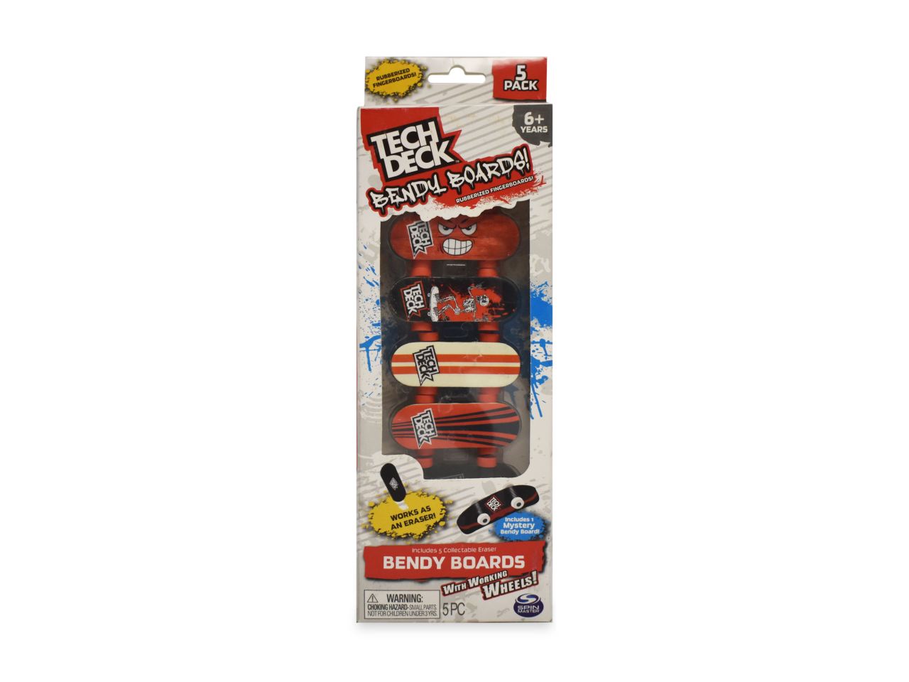 Tech deck rubberised bendy boards confezione con 5 pezzi$
