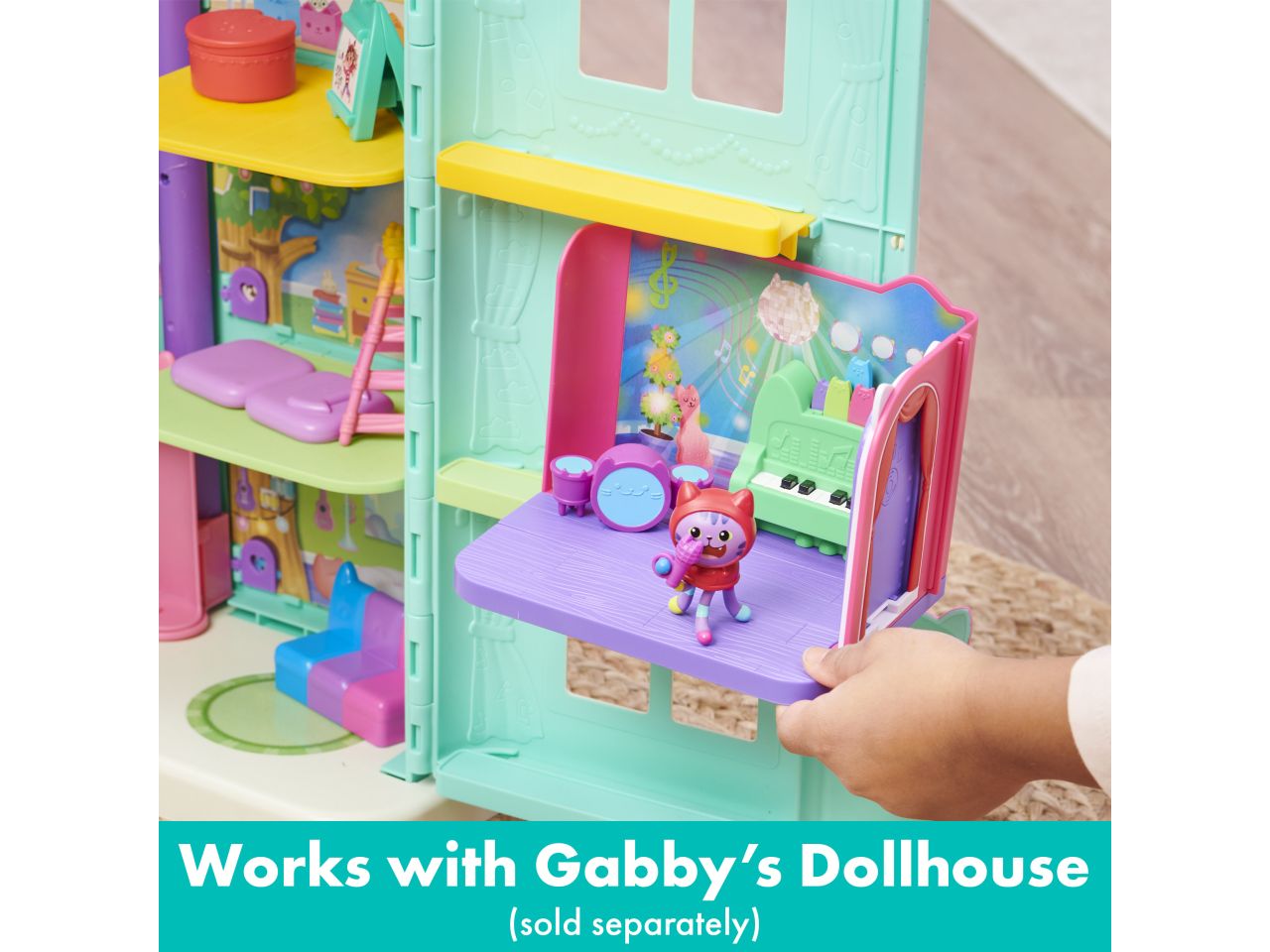 Gabby's Dollhouse le stanze della casa stanza della musica