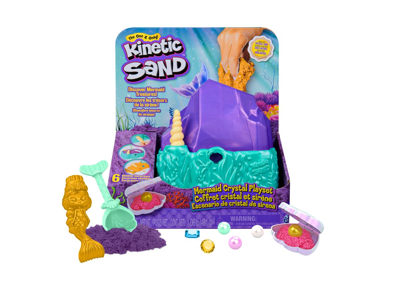 Kinetic sand playset cristallo della sirenetta