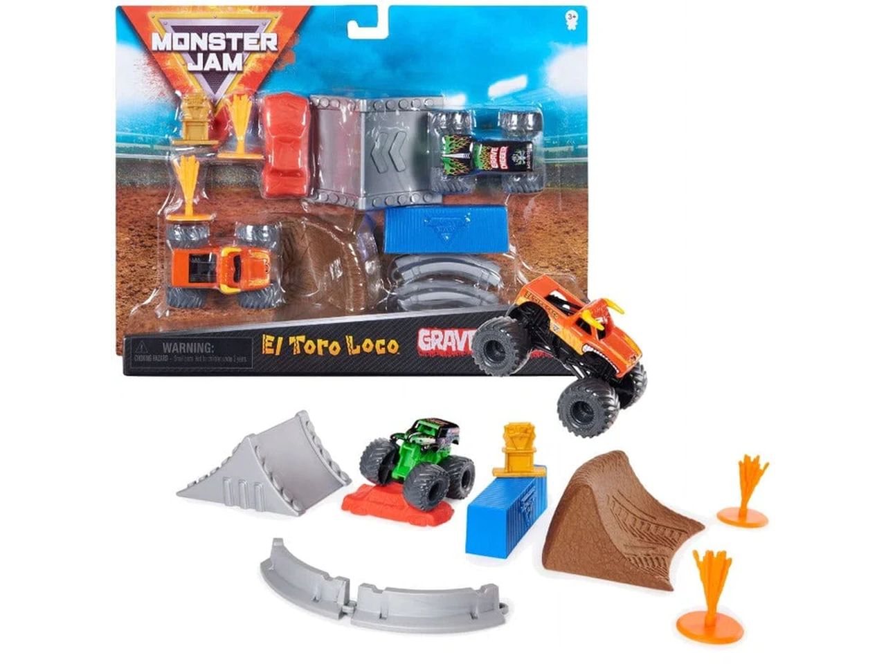 Monster jam playset con veicoli