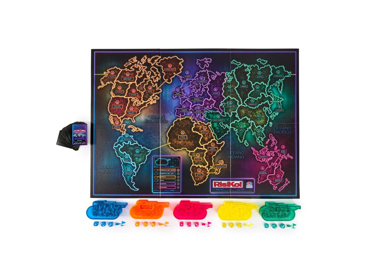 Risiko! Deluxe: Gioco da Tavolo Strategico, Carta e Plastica, Multicolore, Età 10+, Plancia Extra Large, Obiettivi Segreti - Spin Master