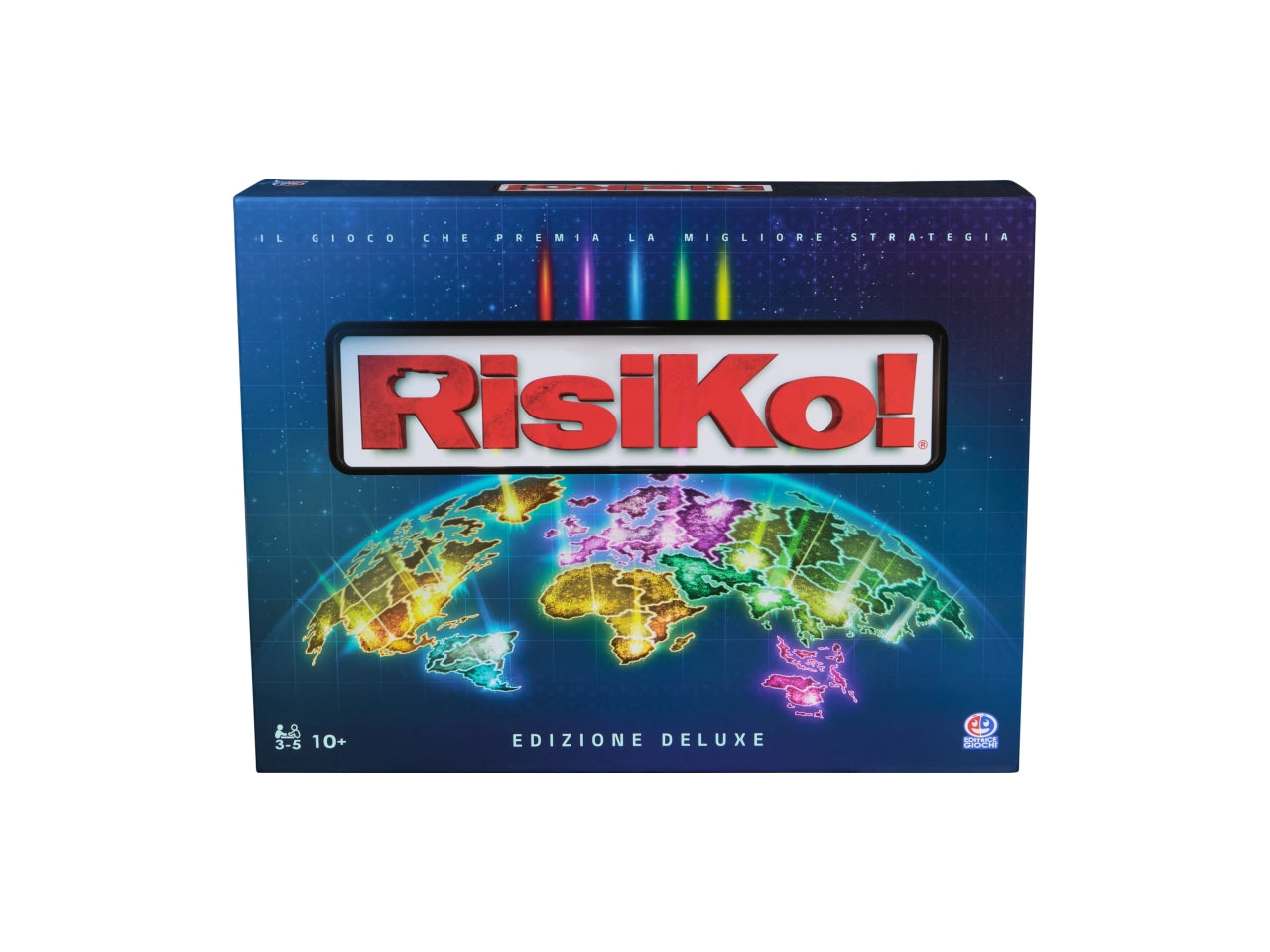Risiko! Deluxe: Gioco da Tavolo Strategico, Carta e Plastica, Multicolore, Età 10+, Plancia Extra Large, Obiettivi Segreti - Spin Master