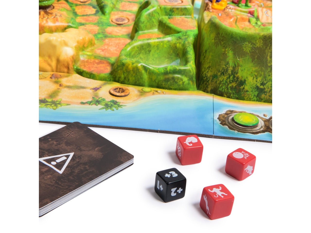 Jumanji Fuga Selvaggia: Gioco da Tavolo Cooperativo per 2-4 Giocatori, Materiale in Carta e Plastica, Età 8+, Tabellone 3D Interattivo, Multicolore - Spin Master