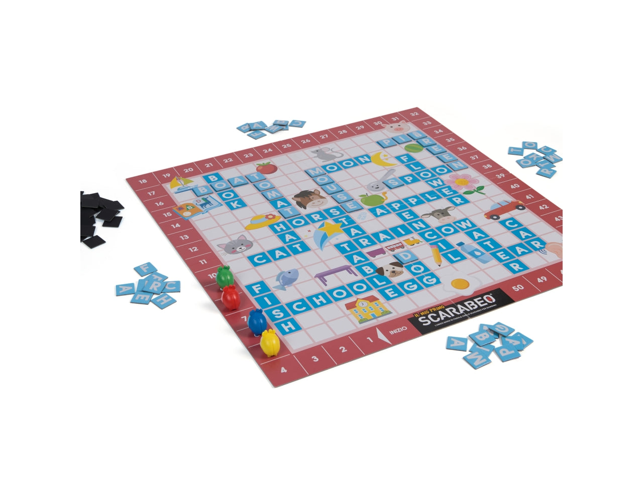 Il Mio Primo Scarabeo: Gioco Educativo Multicolor per Bambini 4+, 2-4 Giocatori, in Italiano e Inglese - Spin Master