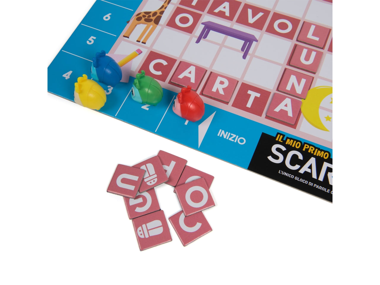 Il Mio Primo Scarabeo: Gioco Educativo Multicolor per Bambini 4+, 2-4 Giocatori, in Italiano e Inglese - Spin Master