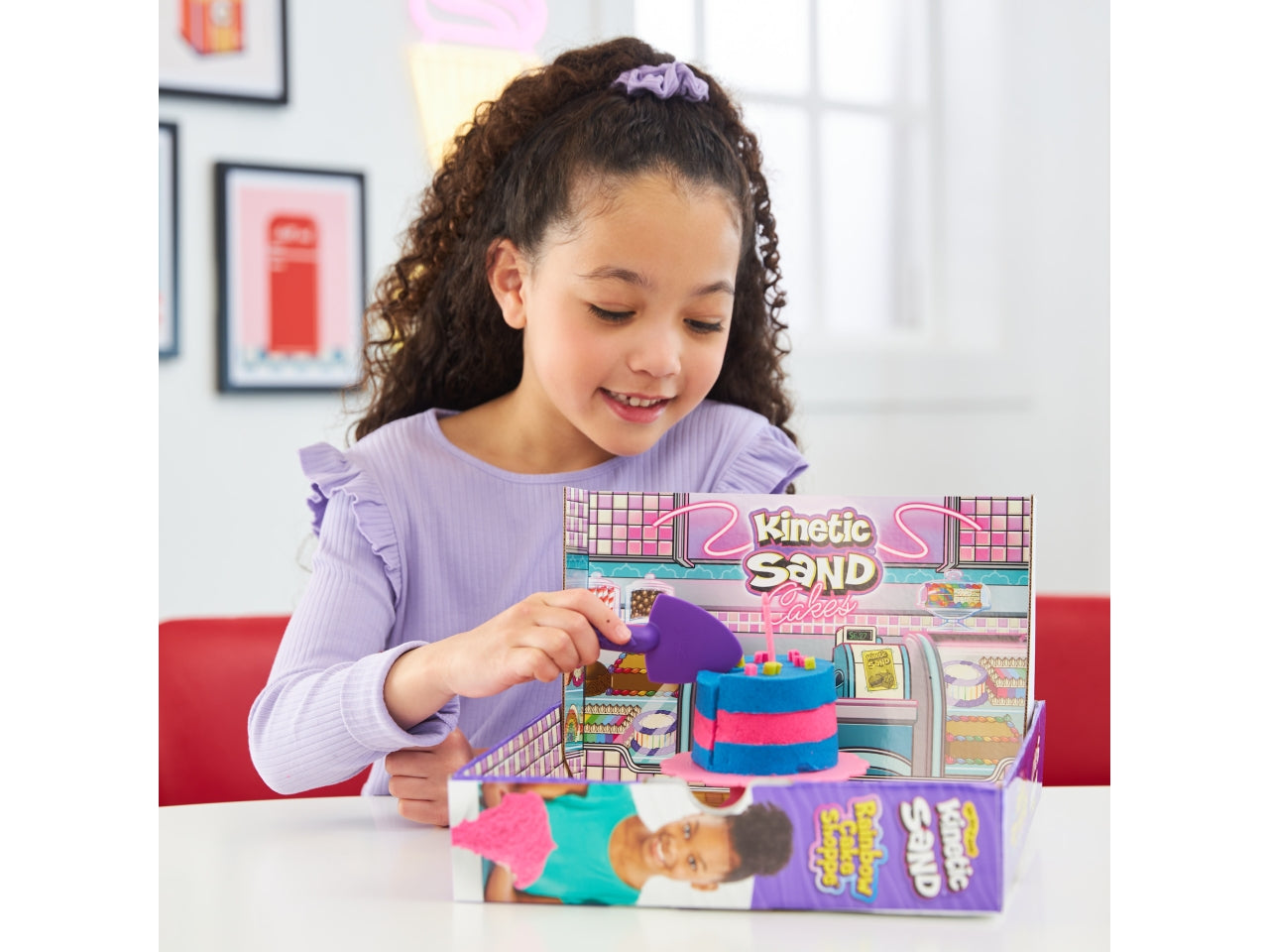 Kinetic sand torte arcobaleno