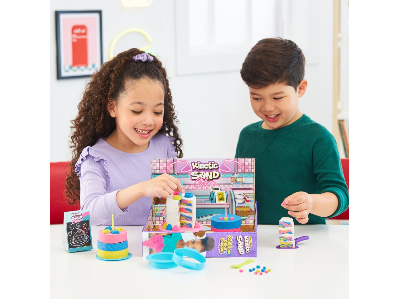 Kinetic sand torte arcobaleno