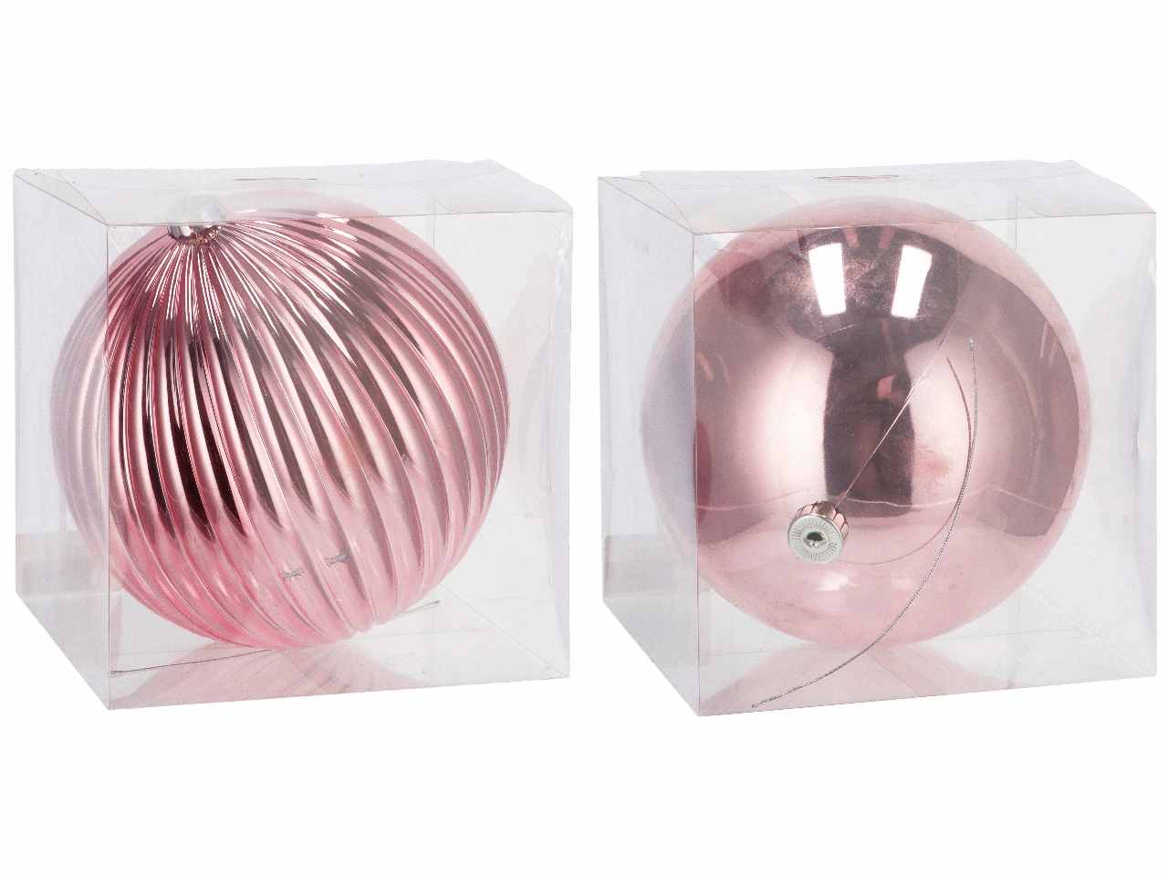 Pallina di natale rosa d.20cm