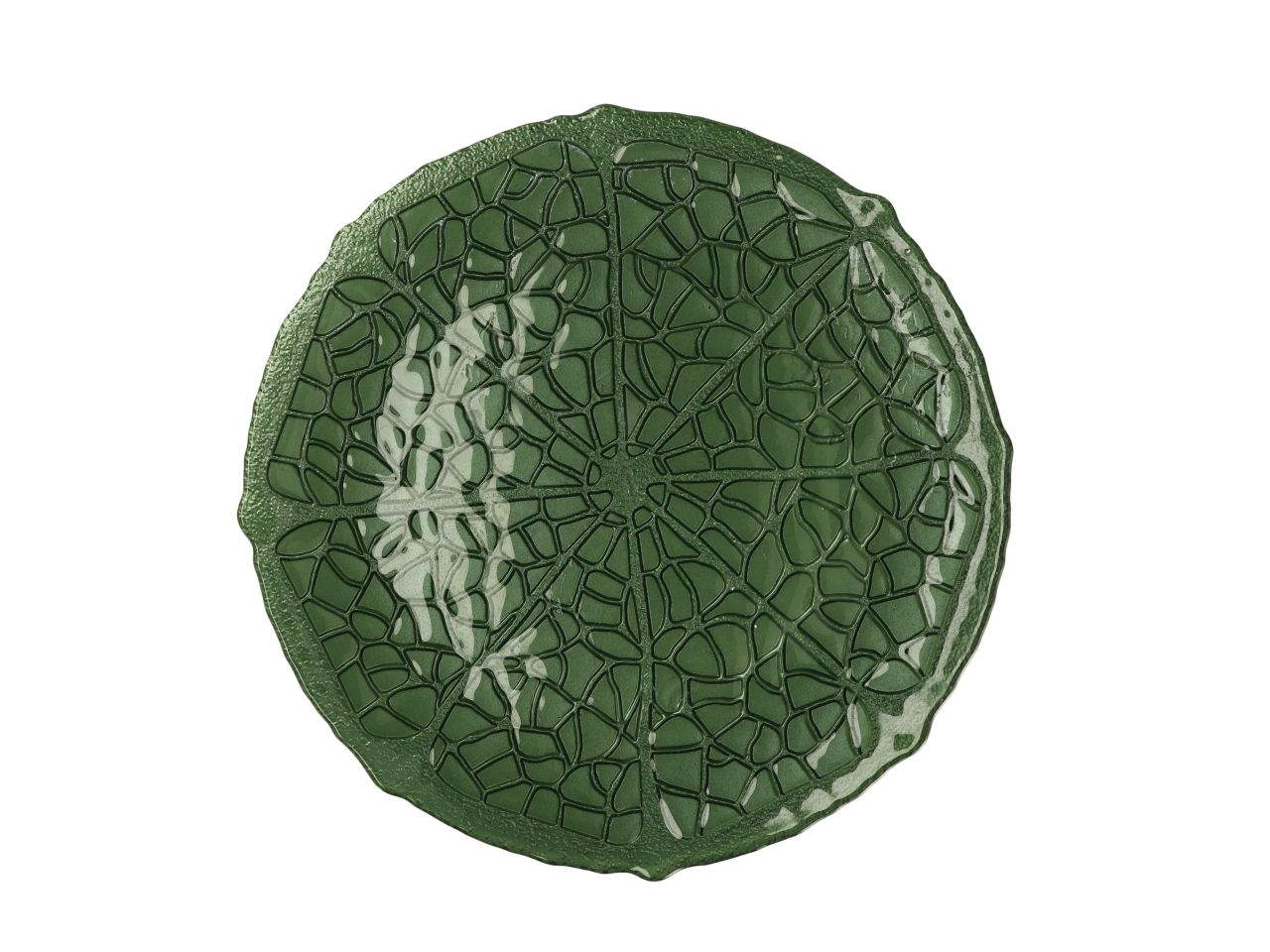 Sottopiatto in vetro decoro agrumi d32cm in 3 colori assortiti