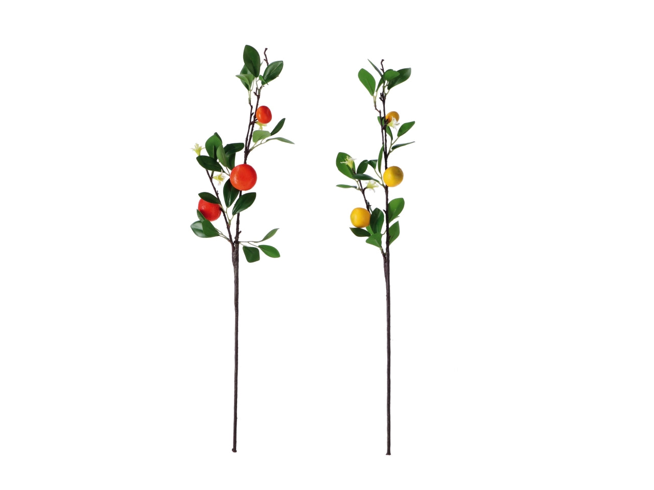 ramoscello con 3 agrumi artificiali, realistico - 3 modelli assortiti - 69 cm - Star