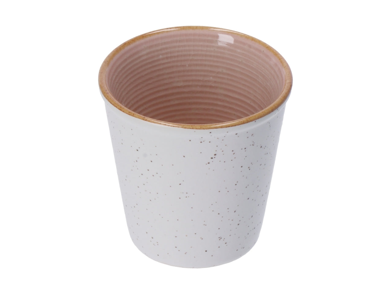 Set da 6 - Bicchieri per liquore in ceramica, multicolor stile scandinavo, lavorazione a rilievo, lavabile in lavastoviglie - d.7xh.7cm - Star