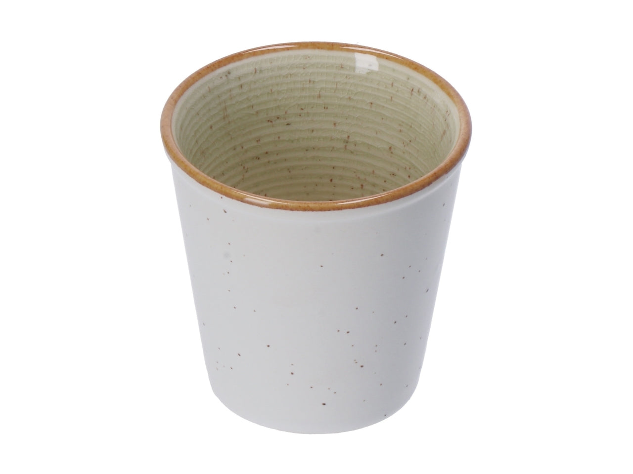 Set da 6 - Bicchieri per liquore in ceramica, multicolor stile scandinavo, lavorazione a rilievo, lavabile in lavastoviglie - d.7xh.7cm - Star