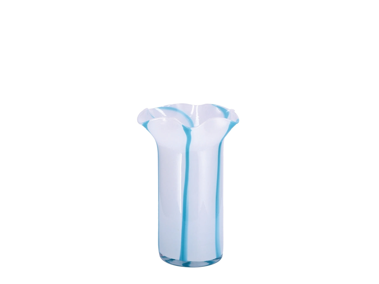 Vaso moderno in vetro 3 colori assortiti rigata 16x25 cm - Star