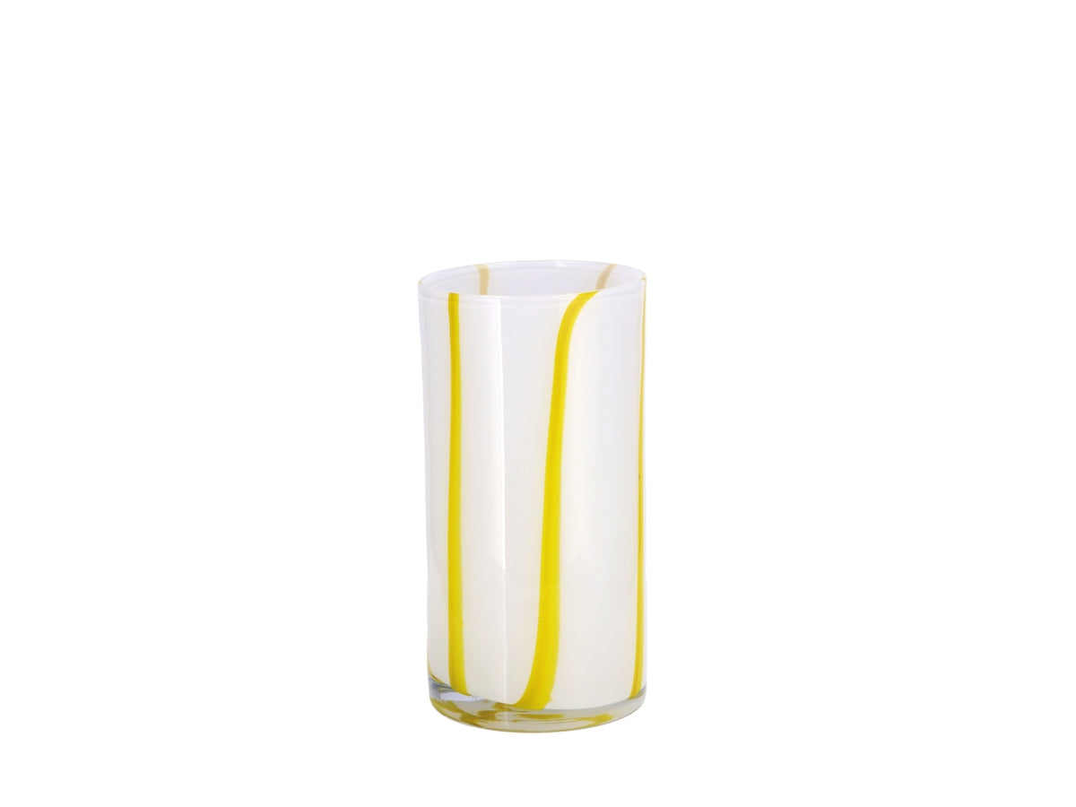 Vaso moderno in vetro 3 colori assortiti rigata 12x25 cm - Star $