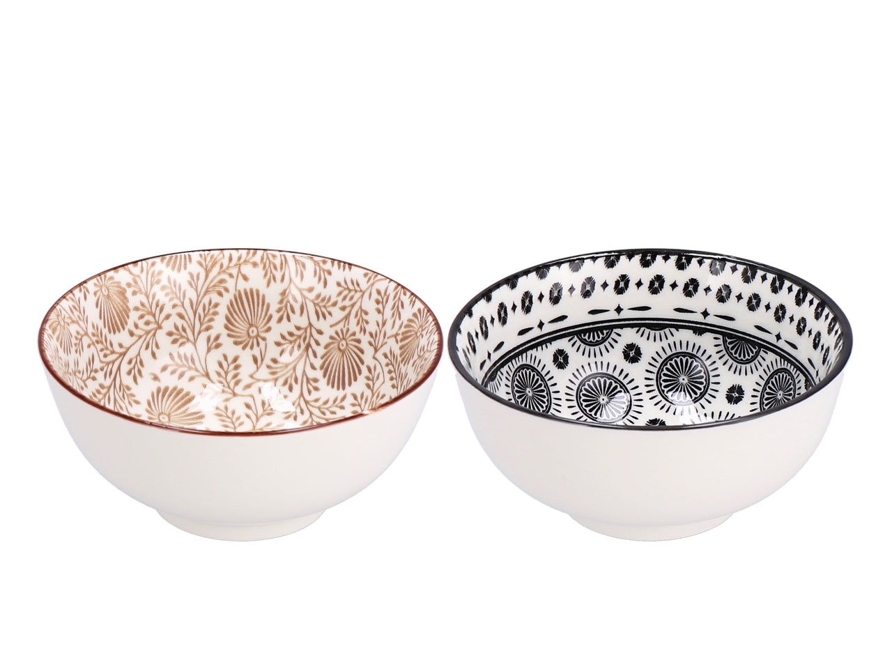 Ciotola in ceramica tricy d.15xh.6,5cm 2 disegni assortiti