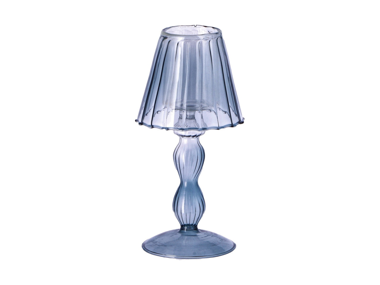 Porta t.light in vetro m.lampada d.9xh.19cm 4 colori assortiti