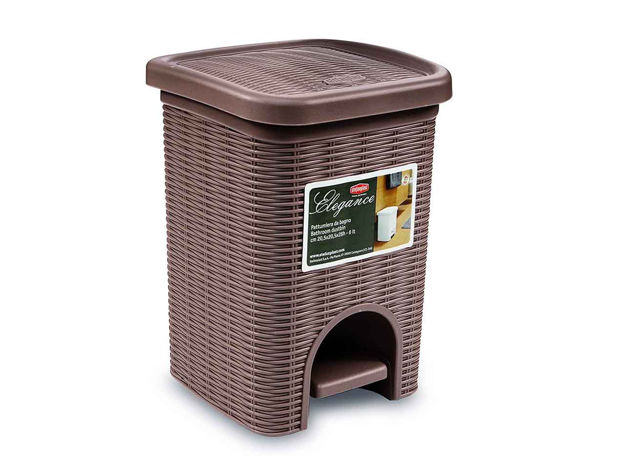 Pattumiera elegance 6lt tortora 30101