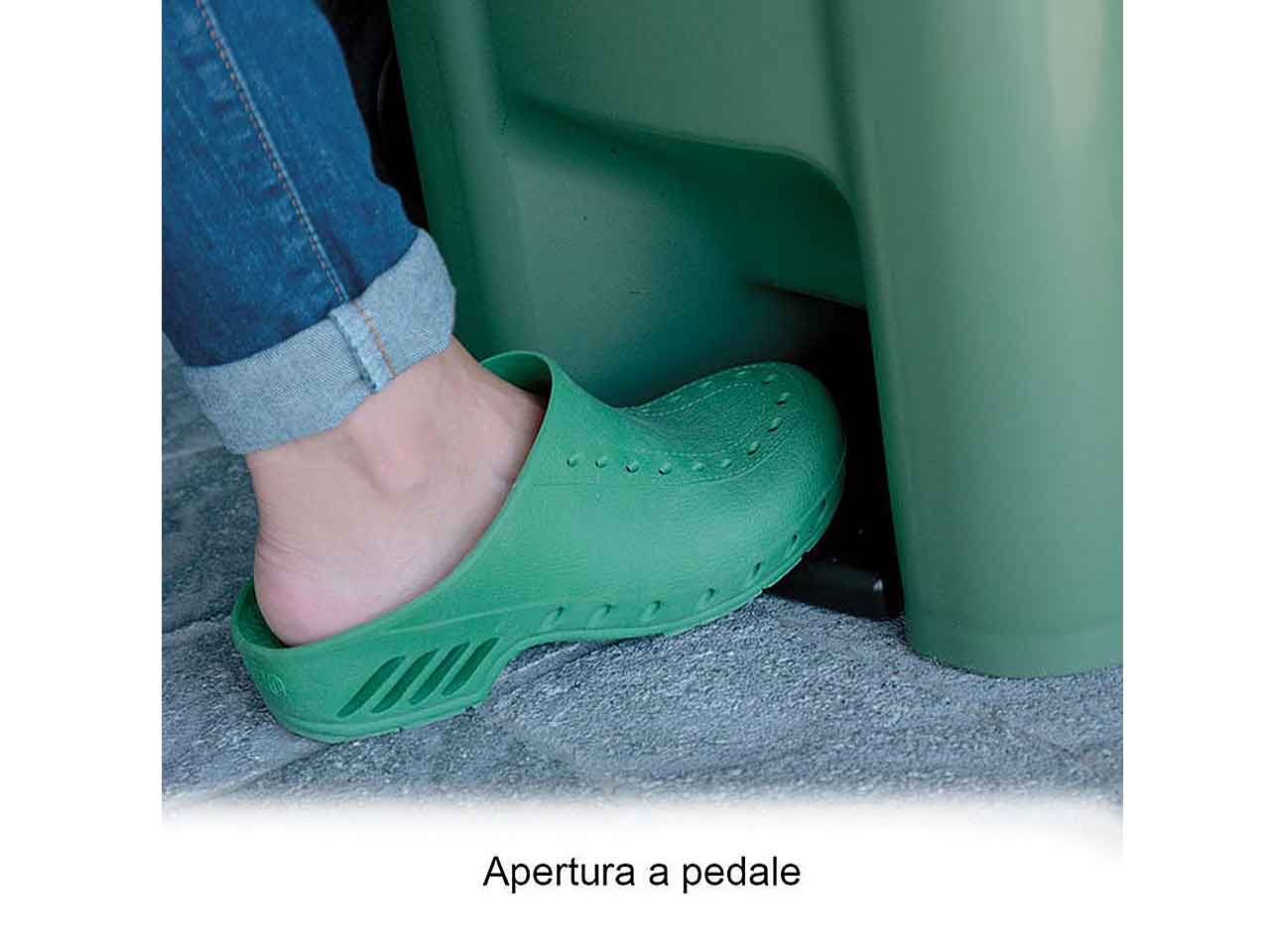 Bidone carrellato c/pedale 120lt 25701
