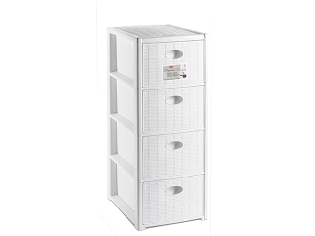 Elegance cassettiera 4c bianca 30x40x80cm 30300