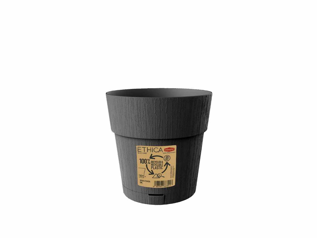 Vaso ethica d.15xh.15cm colore grafite