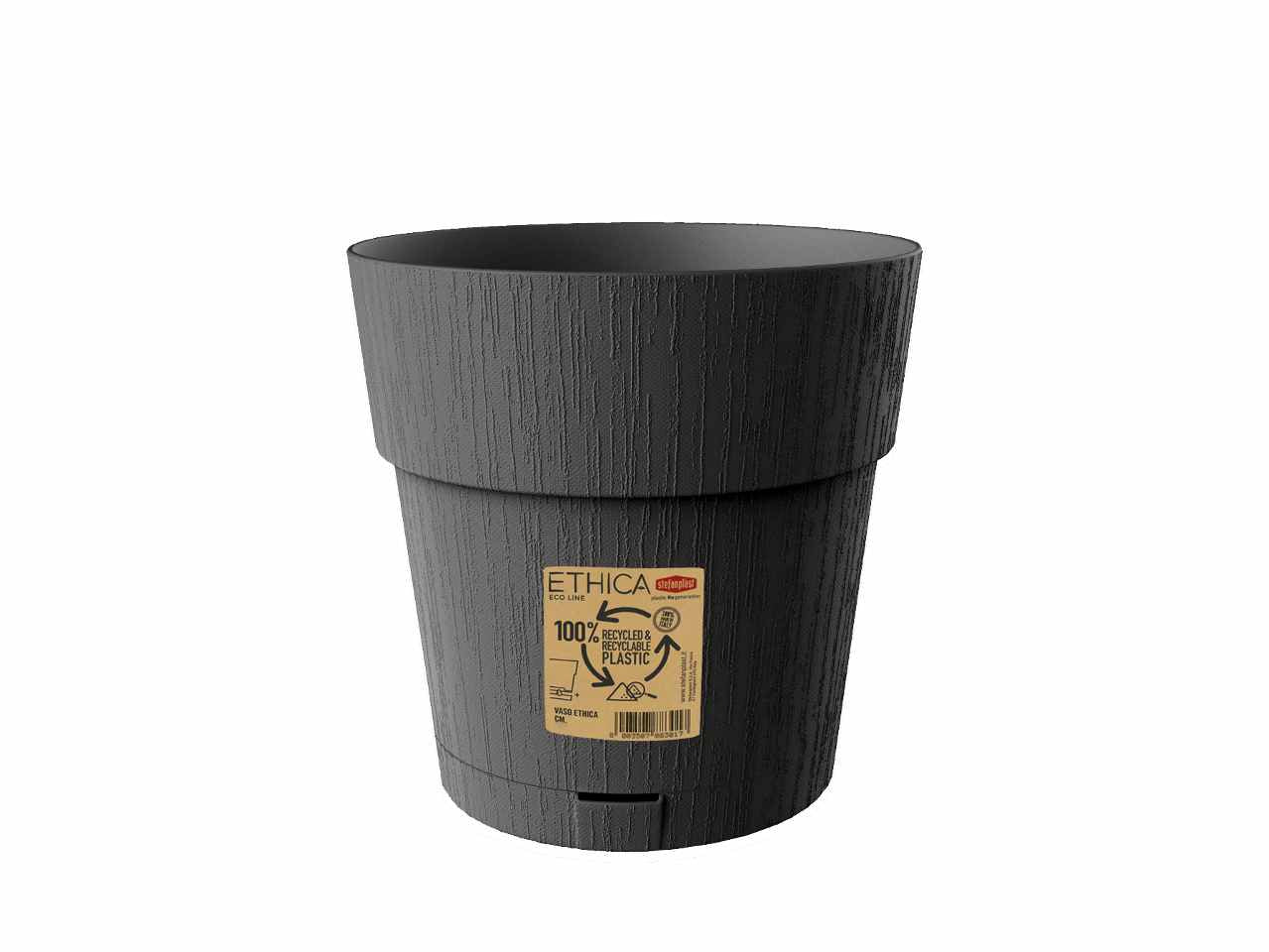 Vaso ethica d.20xh.19cm colore grafite