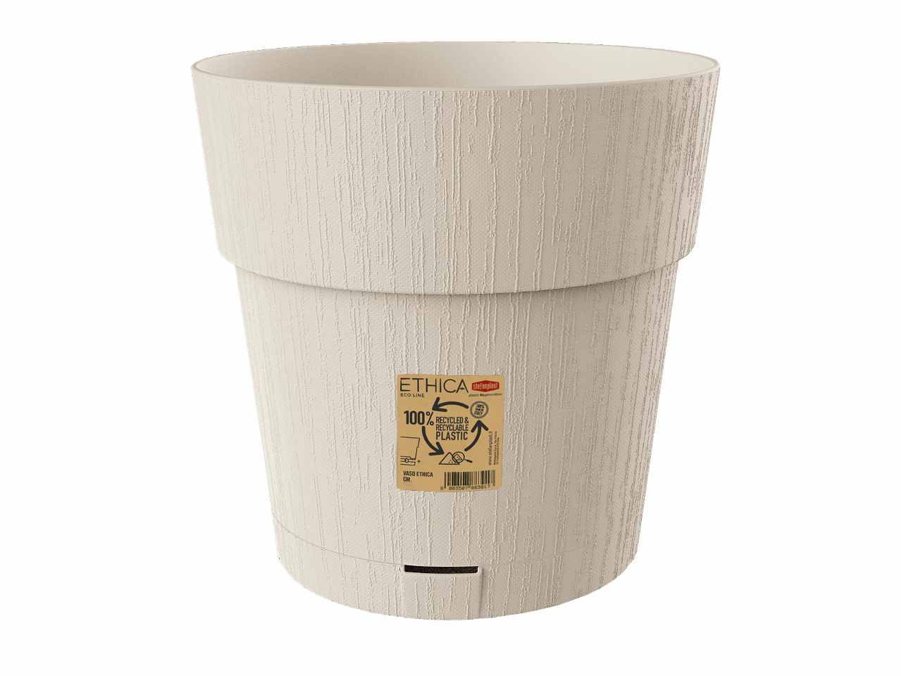 Vaso ethica d.30xh.29cm colore gesso