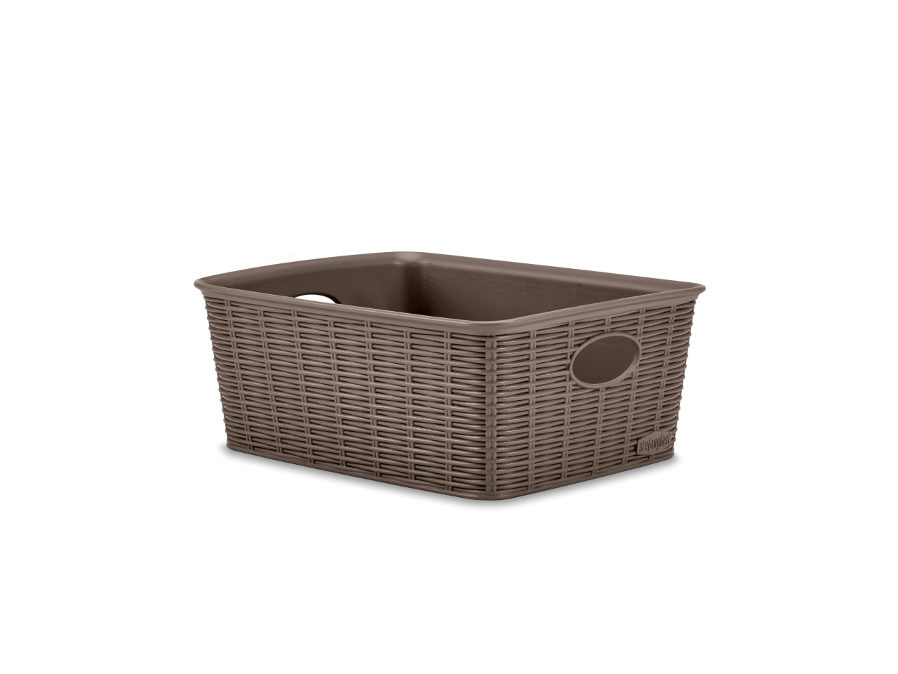 Cestino Elegance M high tortora in plastica 30971 - 25x19,5x10 cm - Stefanplast