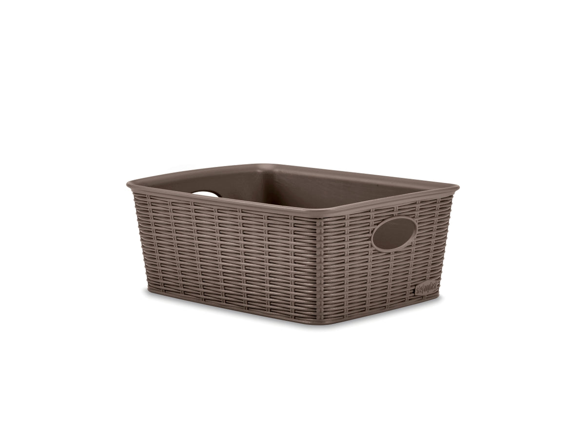 Cestino Elegance M high tortora in plastica 30971 - 25x19,5x10 cm - Stefanplast