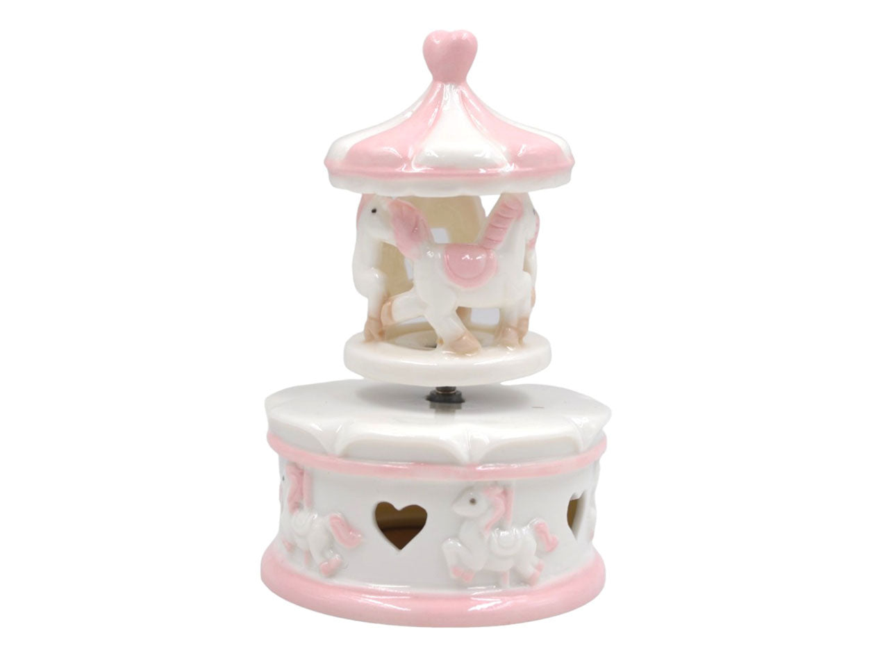 Carillon giostrina ceramica rosa 9x13cm