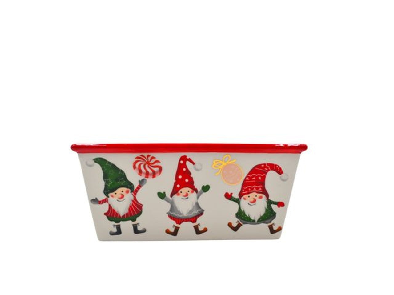 Portapiante natalizio in ceramica 23x11cm